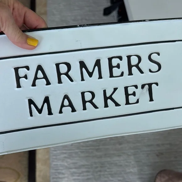 White Farmers Market Metal Bin - Picture 11 of 12